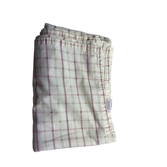 Twin Size Room Essentials Cotton/Polyester Checkered Flat Sheet 92a - Picture 1 of 3